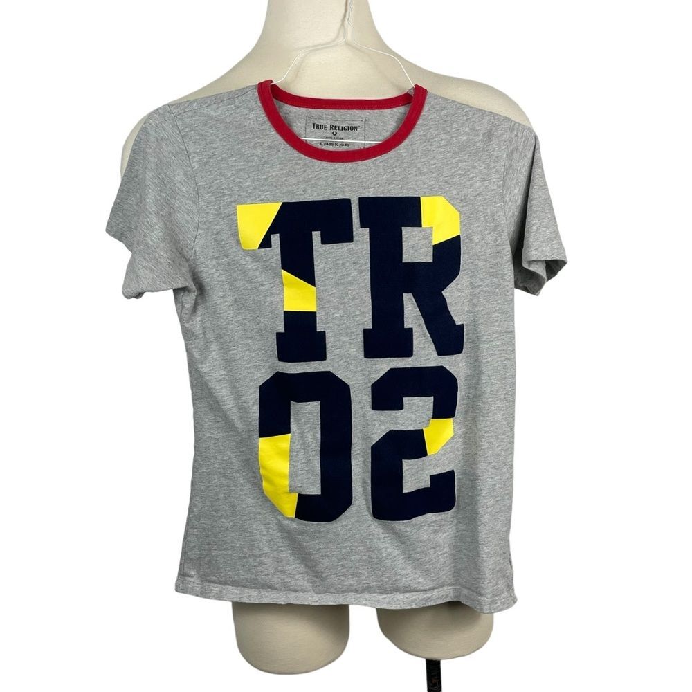 True Religion Gray‎ Short Sleeve Tee-Shirt XL (18-20) 0222